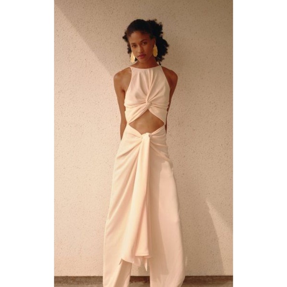 Andrea Iyamah Aminata Jumpsuit in Champagne, Sz L (NWT) - Picture 8 of 15